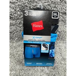 Hanes Mens Total Support Pouch Boxer Briefs X Temp 3 Tagless Trunks Size 3XL New